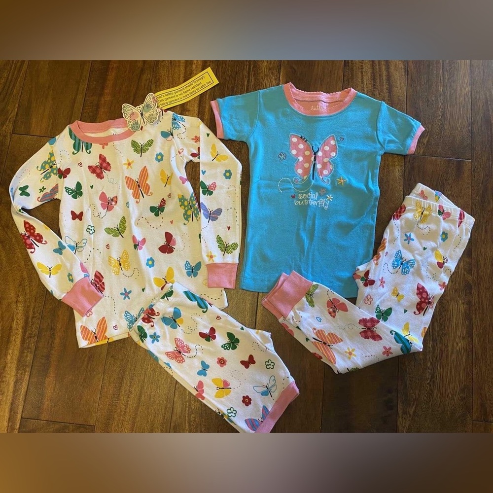New with tag - Butterfly Hatley brand pajama set 4t